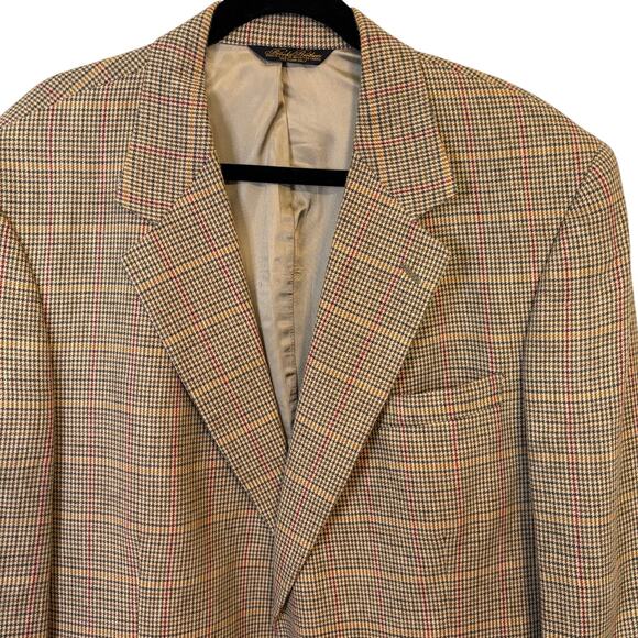Vintage 90s Brooks Brothers Men’s Houndstooth Wool Sport Coat Made in USA – 44R - Picture 3 of 13